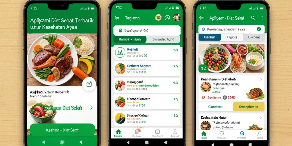 Tampilan antarmuka menarik dari aplikasi F32 di perangkat mobile.