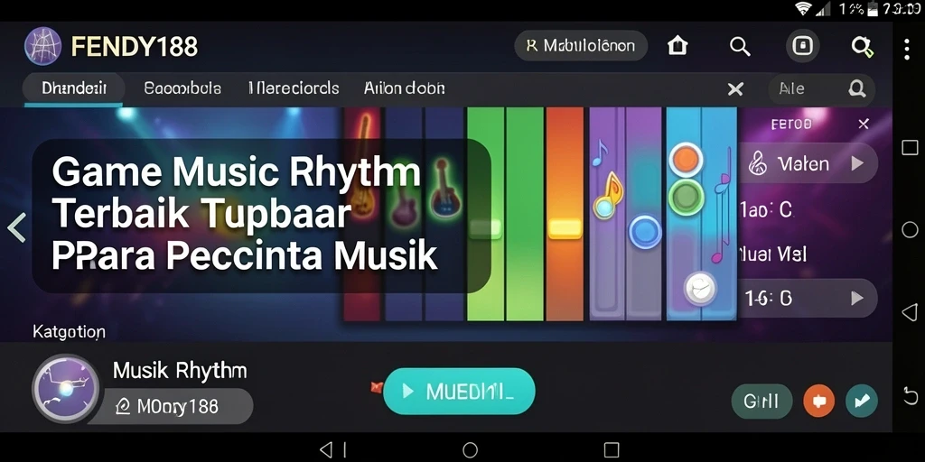 Antarmuka FENDY188 yang menarik dan interaktif untuk permainan Musik Rhythm.