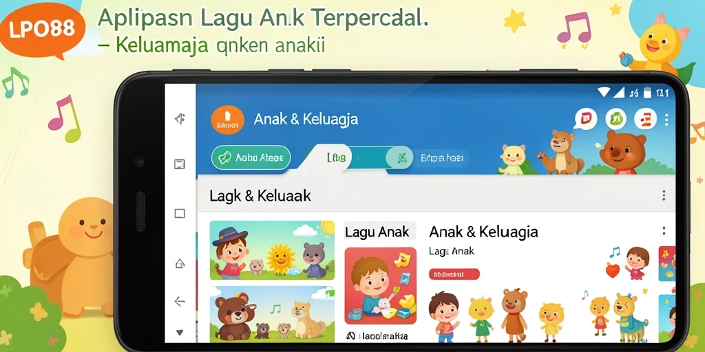 Tampilan antarmuka LPO88 dengan lagu-lagu anak yang ceria