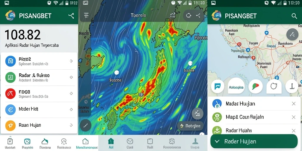 Tampilan antarmuka PISANGBET menunjukkan peta Radar Hujan secara real-time.