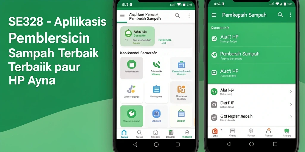 Antarmuka aplikasi SE328 yang sederhana dan efektif untuk pembersihan sampah.