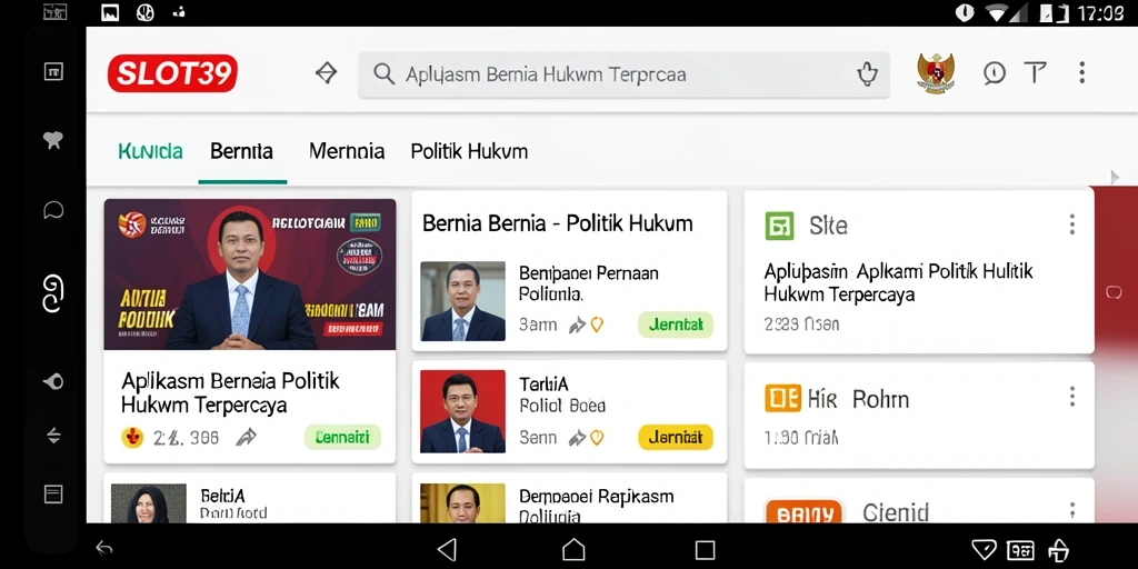 Antarmuka SLOT39 menampilkan berita politik dan hukum terkini secara jelas.