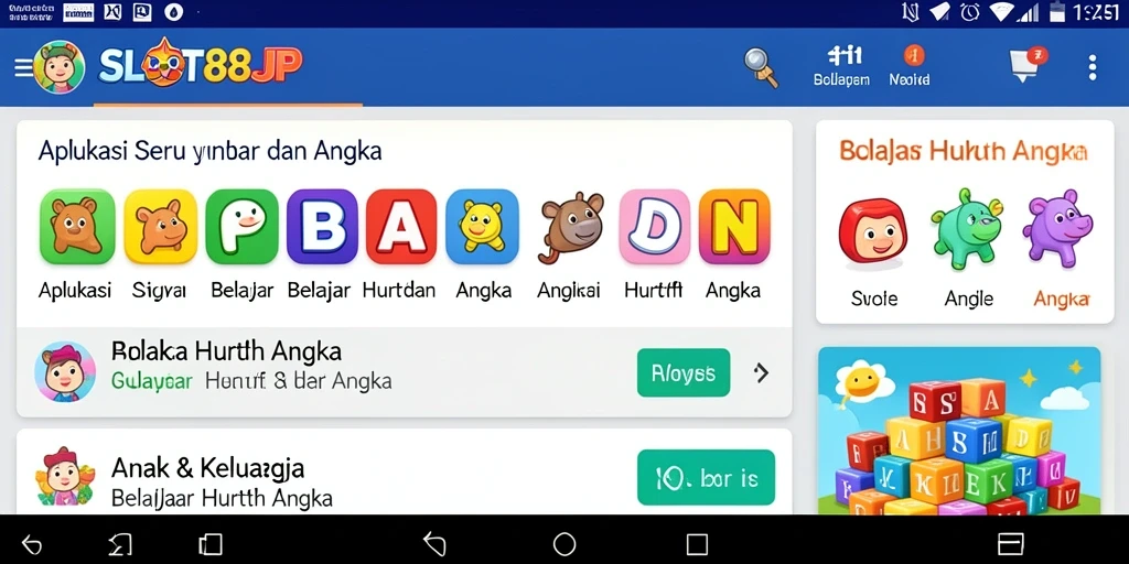 Antarmuka SLOT88JP yang ceria dan edukatif.