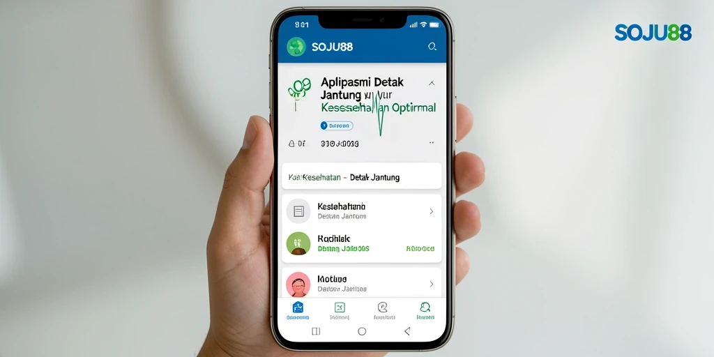 Antarmuka pengguna SOJU88 yang menampilkan fungsi detak jantung.
