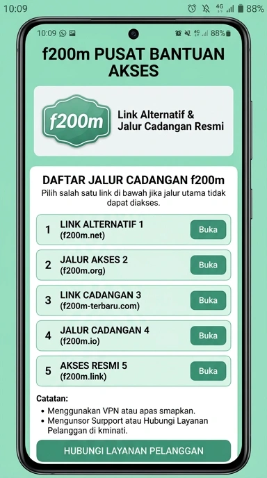Link Alternatif f200m Terbaru untuk Android